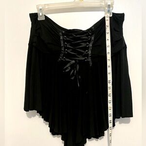 Vintage Y2K Bebe black stretch swingy corset skirt